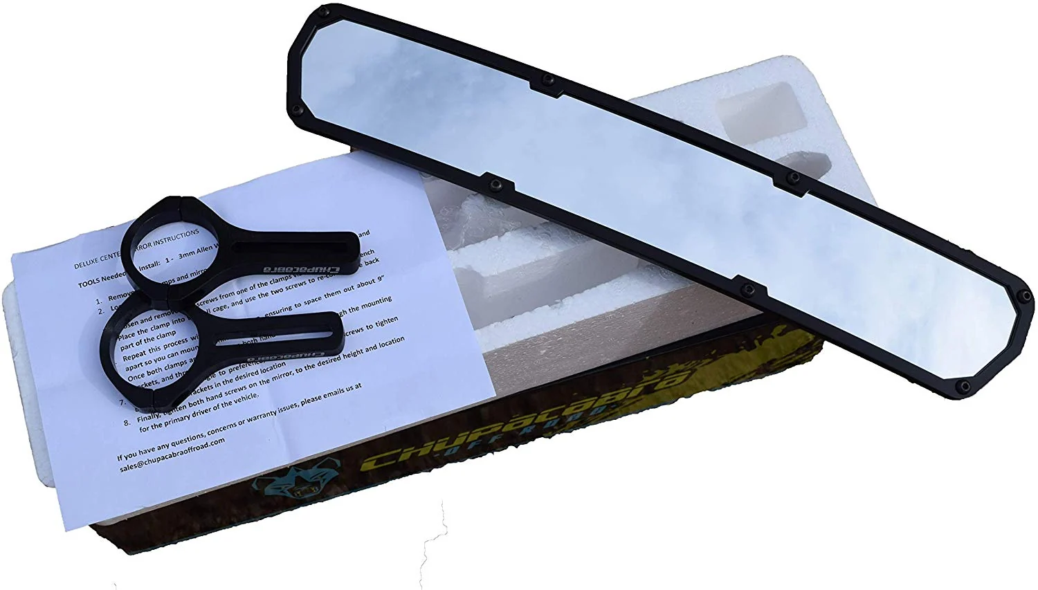 15" DELUXE 1.75 Center Rearview Mirror - Image 3