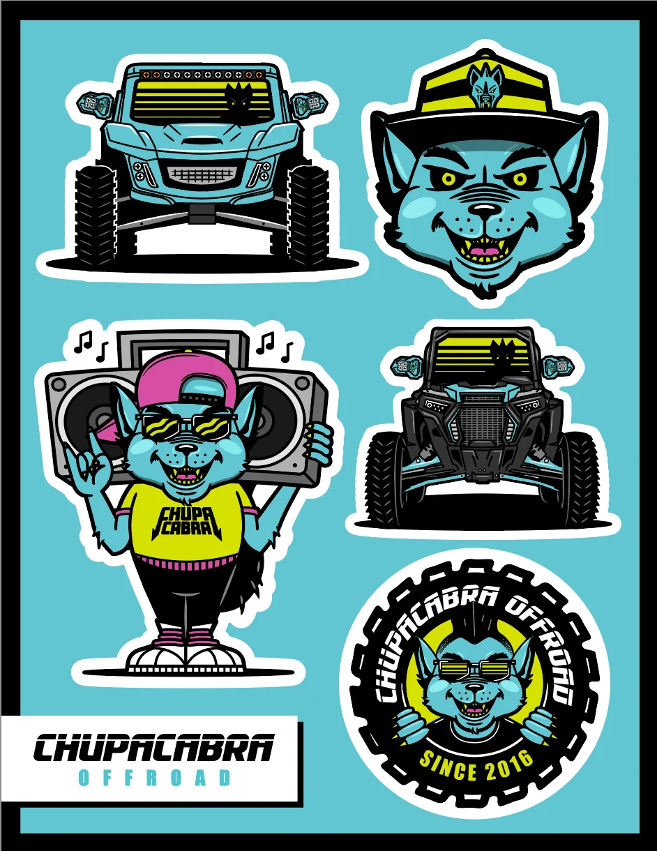 Chupacabra Offroad Sticker Sheet - Image 3