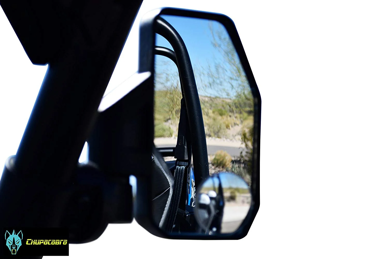 Offroad Rear View/Side Mirror for UTV with SPOT Mirror - Right & Left Pair for 1.6" - 2" - Image 10