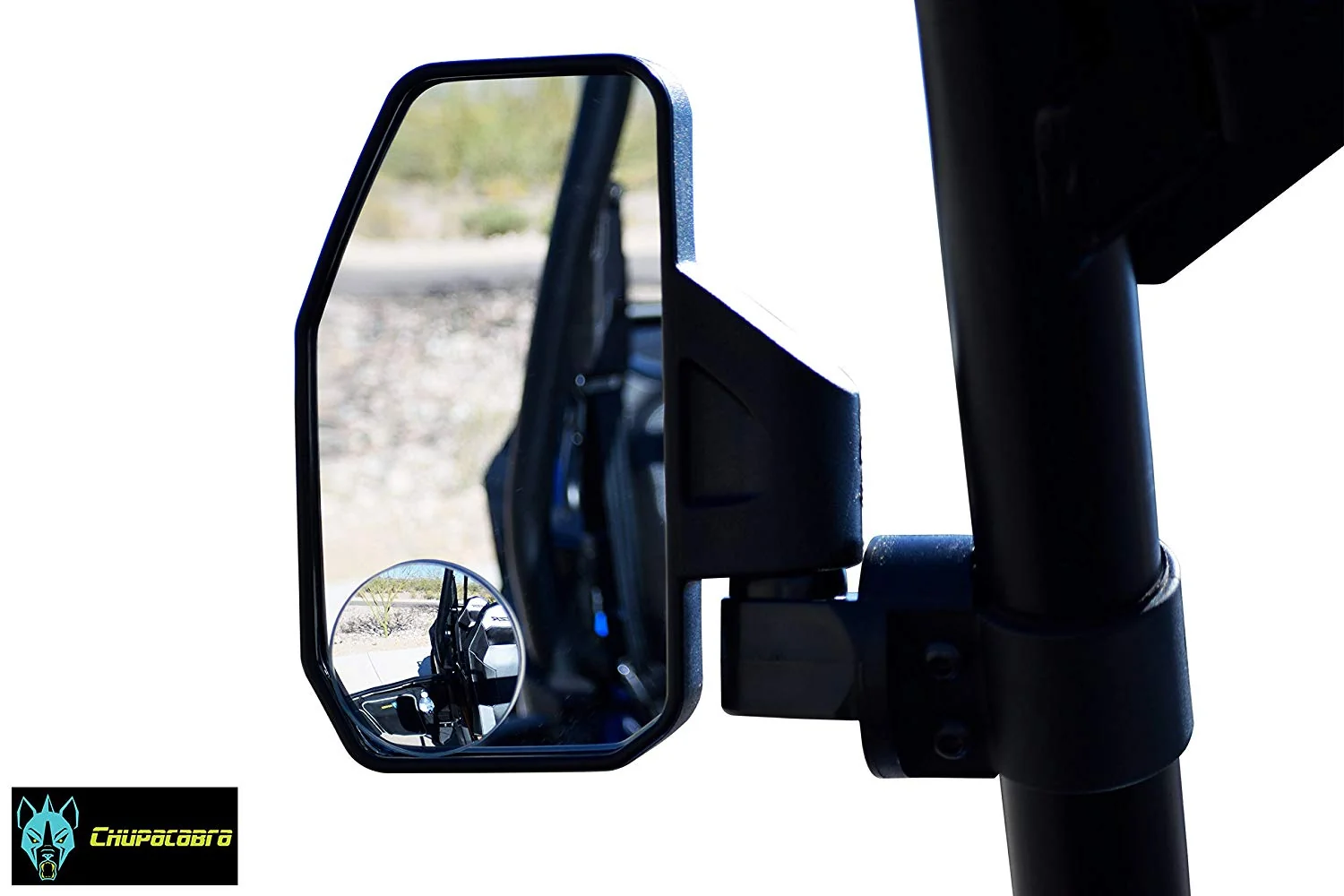 Offroad Rear View/Side Mirror for UTV with SPOT Mirror - Right & Left Pair for 1.6" - 2" - Image 9
