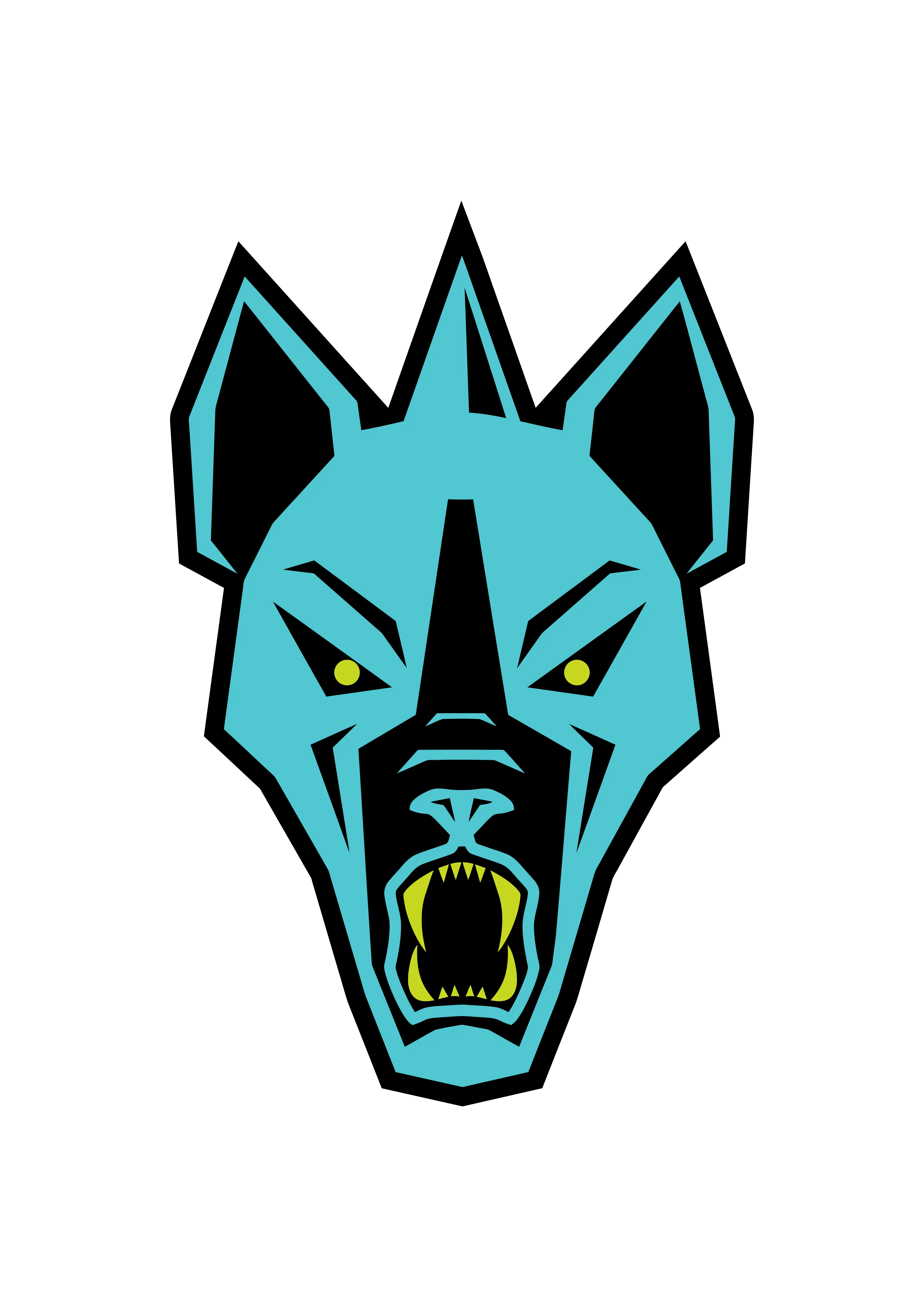 Large 28" Chupacabra Head Logo Vinyl Decal