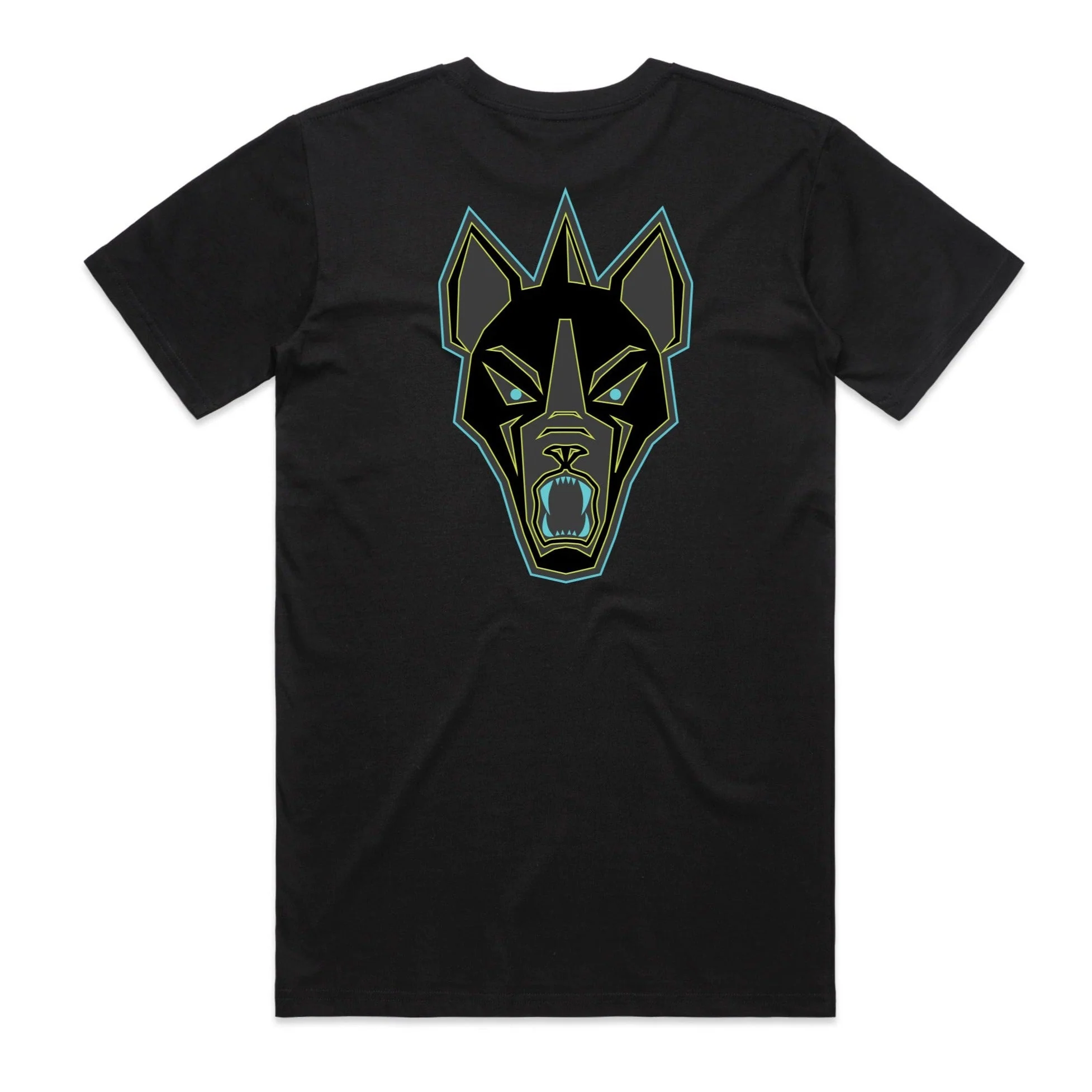 Premium Neon Lazer Unisex Black T-Shirt - Image 3