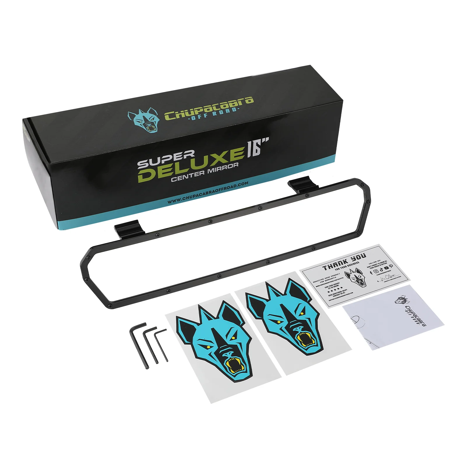 Super DELUXE 16" Offroad UTV Center Rearview Mirror - Image 17